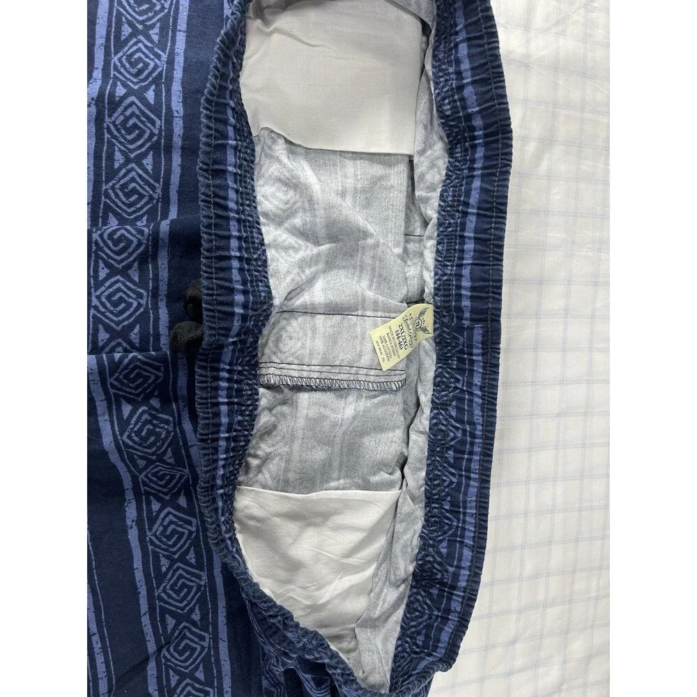 Faded Glory Men's 2XL Blue Tribal Pattern Shorts - 100% Cotton